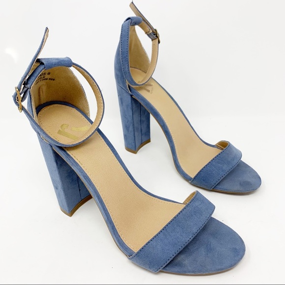 Report Shoes - Report ‘Hinkle’ Blue Suede Heels Size 8